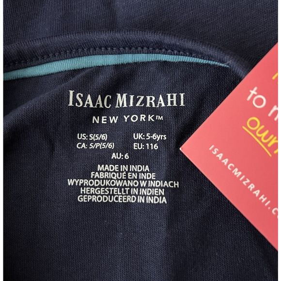 Isaac Mizrahi Shirt Girls 5 6 Navy Blue Graphic Tee Owl Lace Fun Novelty Casual - Picture 5 of 6